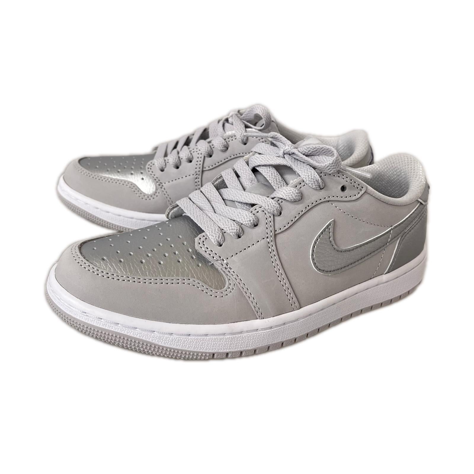 スニーカー AIR JORDAN 1 LOW METALIC SILVER 25.5cm (US7 1/2 UK7 EU41) シルバー