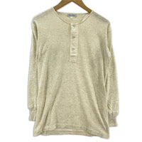 長袖Tシャツ Merzb.Schwanen ヘンリーネック ハーフボタン L/S Tee 4 4 ホワイト