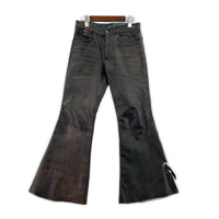 デニムパンツ 70s レザーカスタム ブーツカット 刻印4 42TALON W29 L29 ブラック