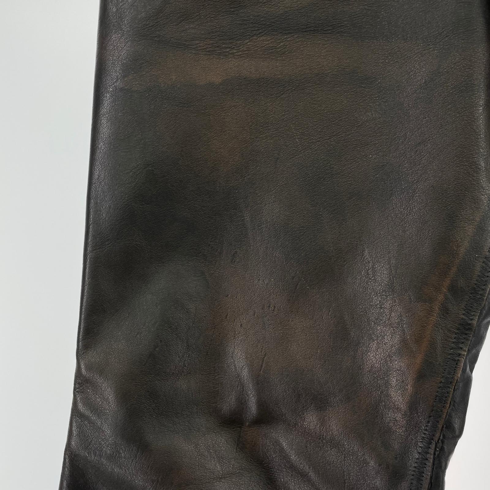 デニムパンツ 70s レザーカスタム ブーツカット 刻印4 42TALON W29 L29 ブラック