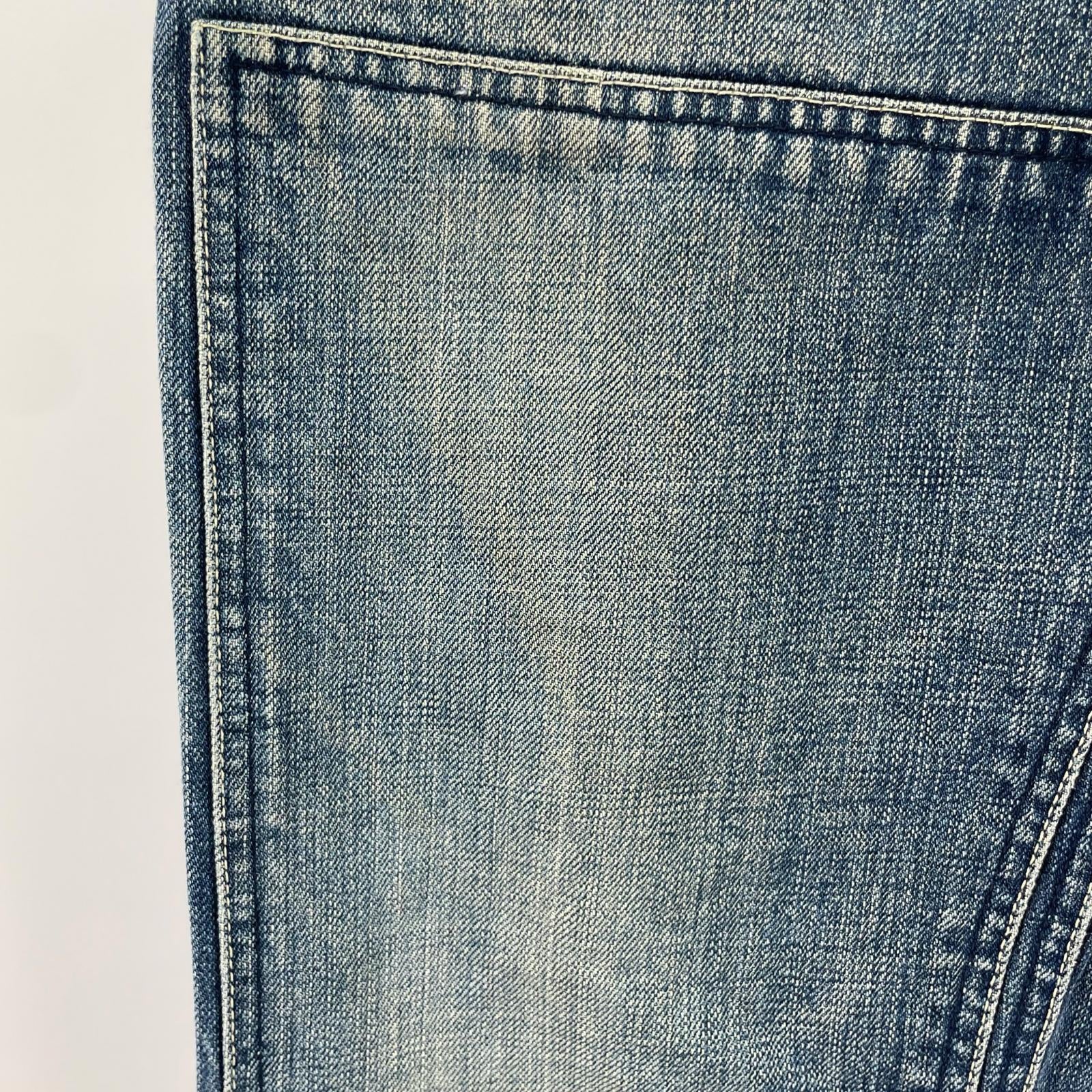 デニムパンツ ダブルニー 4 ネイビー