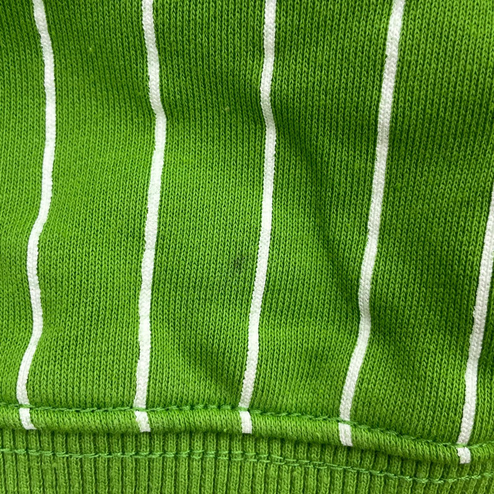 パーカー DUALISM BIGワッペン ストライプ (2XL) 緑 グリーン
