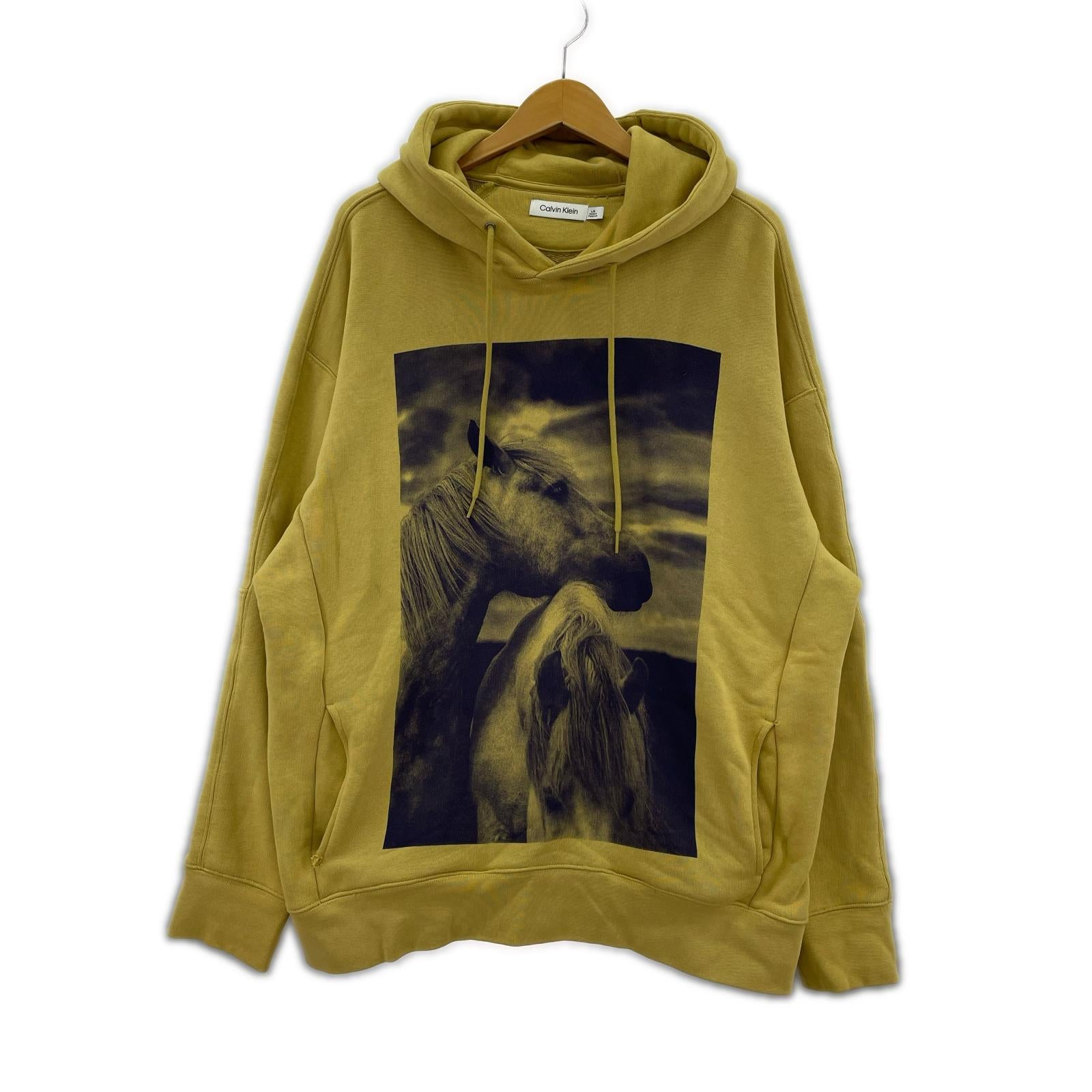 パーカー CK Standards LS TERRY EMBC HOODIE/L L イエロー