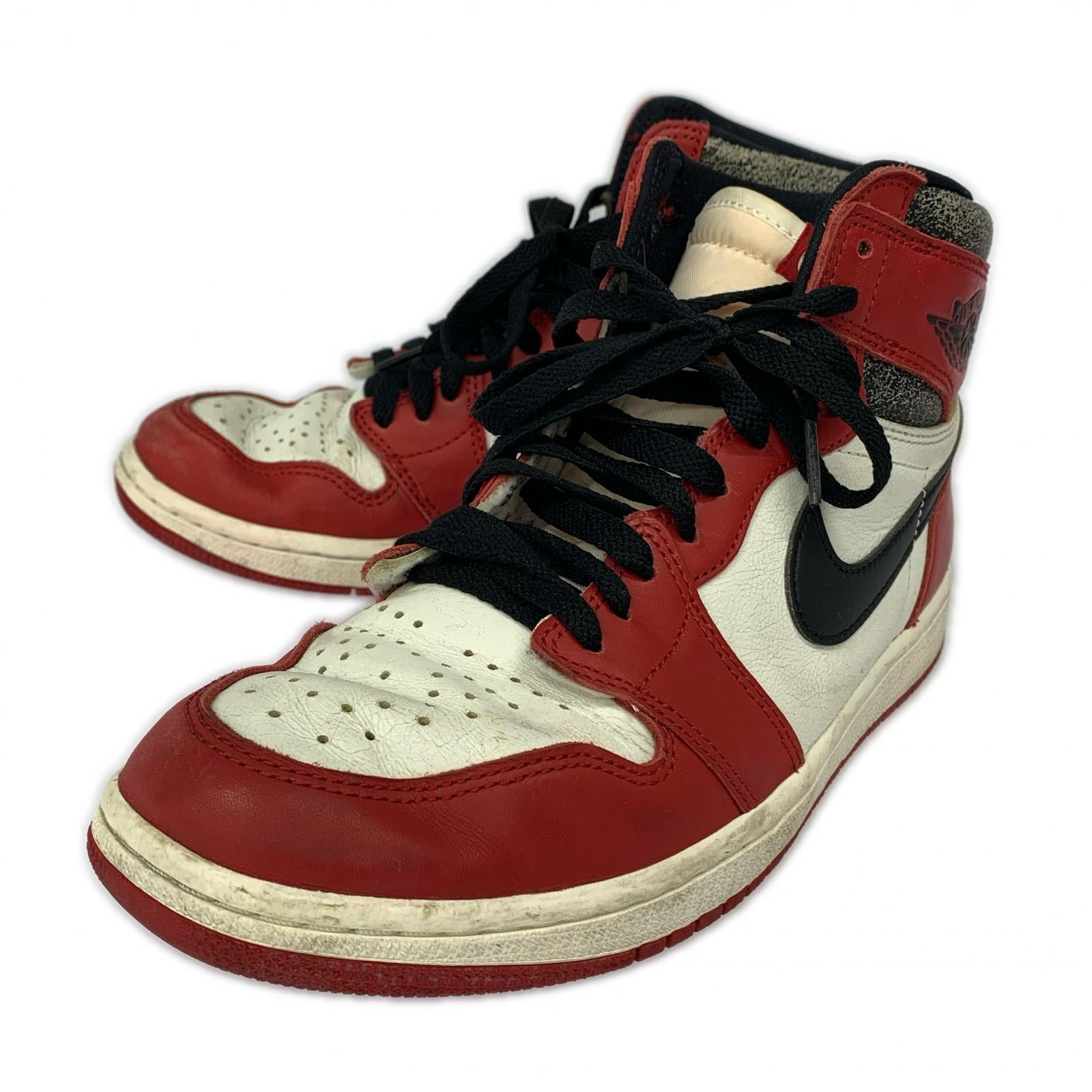 スニーカー AIR JORDAN 1 RETRO HIGH OG 赤白 (27.0) 27cm (US9 UK8 1/2 EU44)