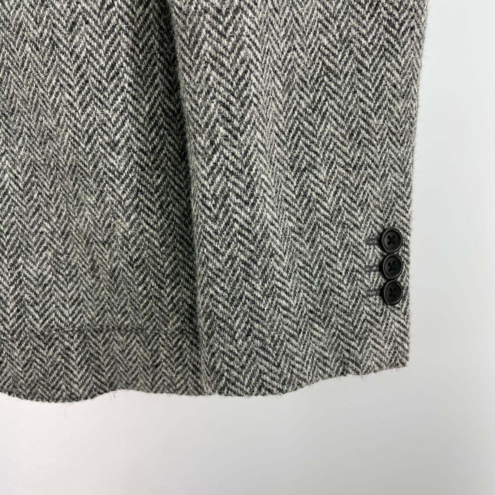 テーラードジャケット Harris Tweed ヘリンボーンジャケット グレー(XL) グレー