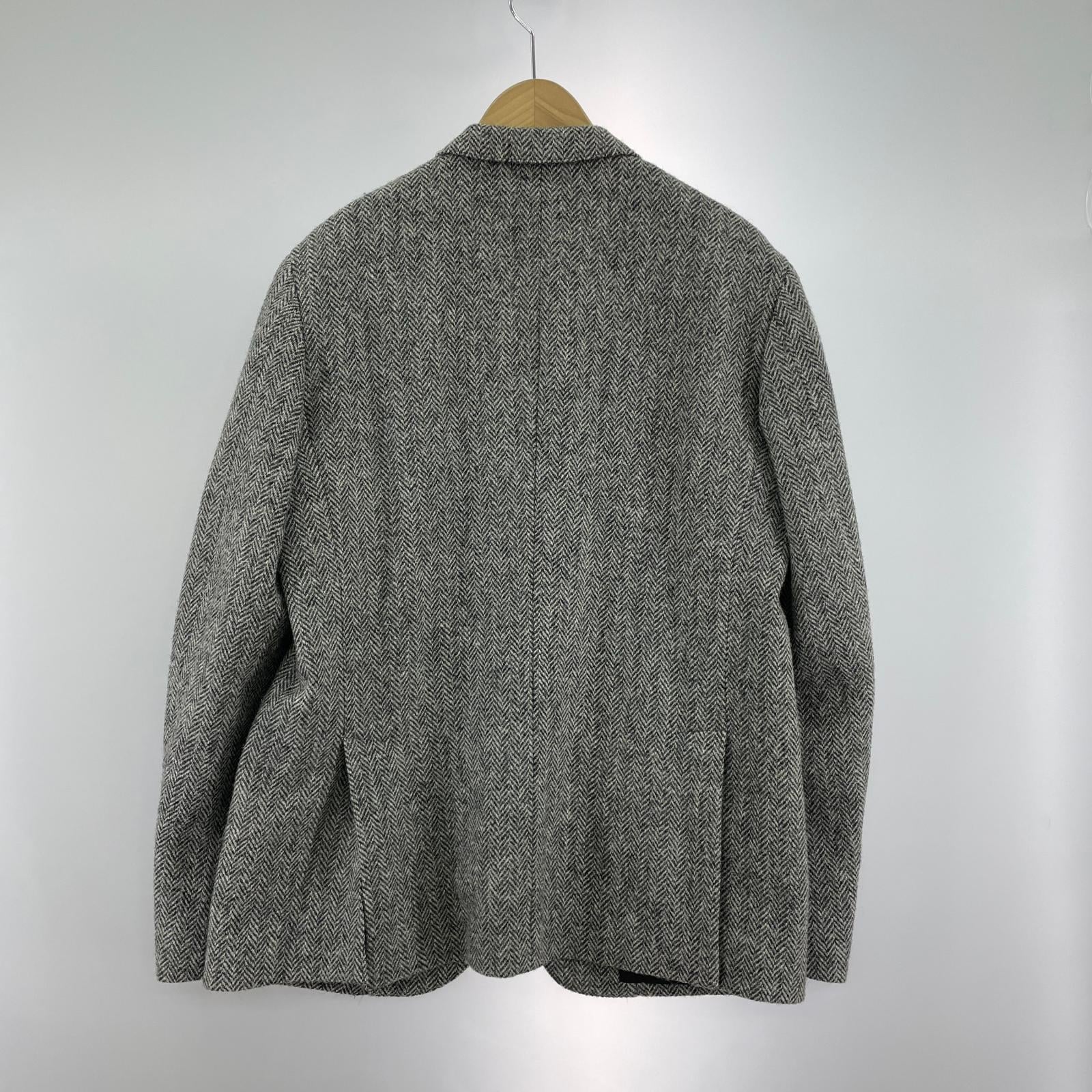 テーラードジャケット Harris Tweed ヘリンボーンジャケット グレー(XL) グレー