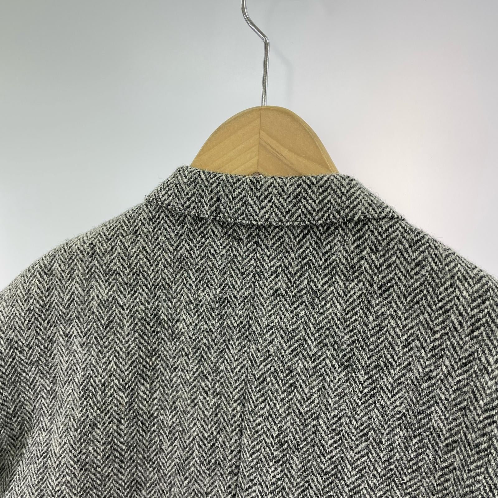 テーラードジャケット Harris Tweed ヘリンボーンジャケット グレー(XL) グレー