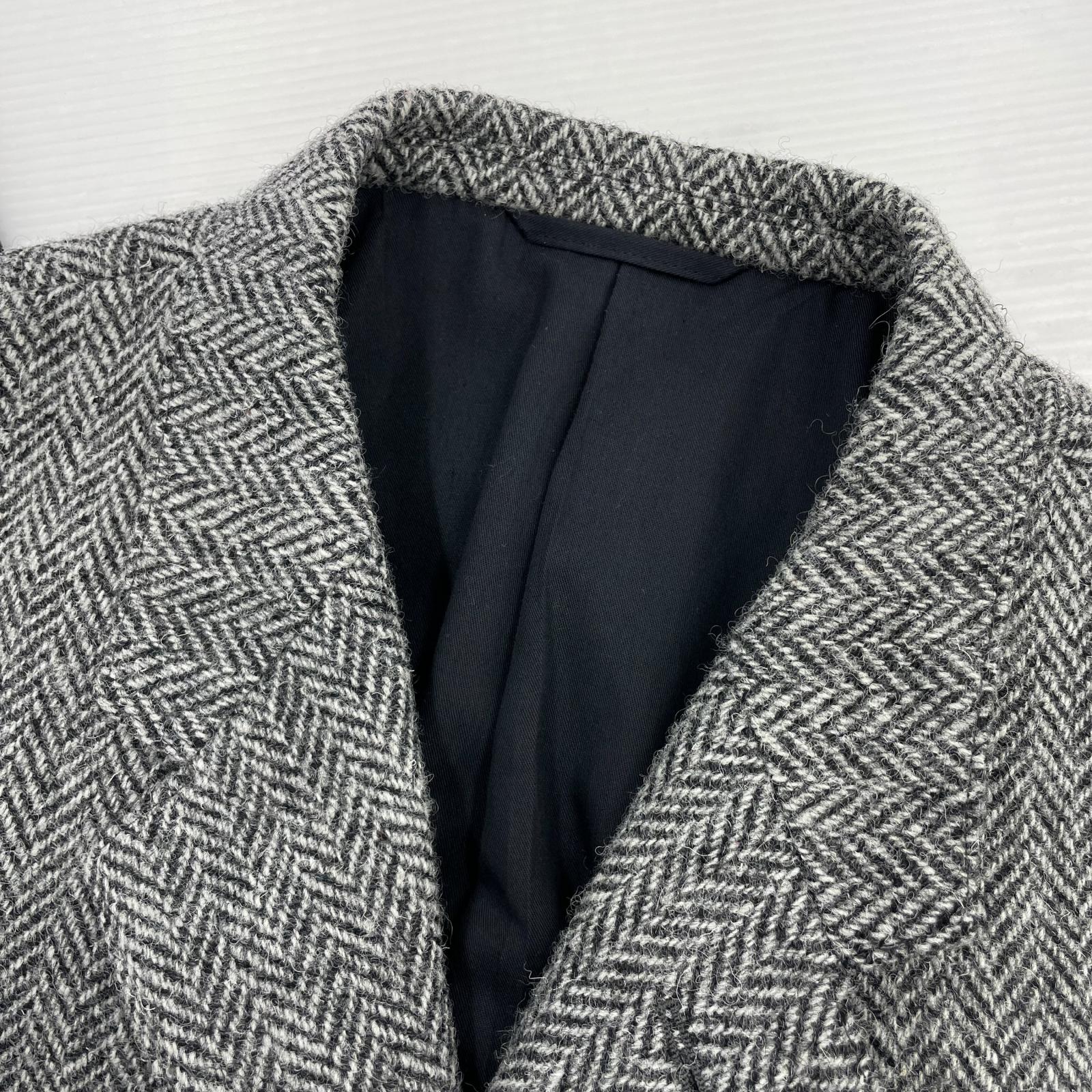 テーラードジャケット Harris Tweed ヘリンボーンジャケット グレー(XL) グレー