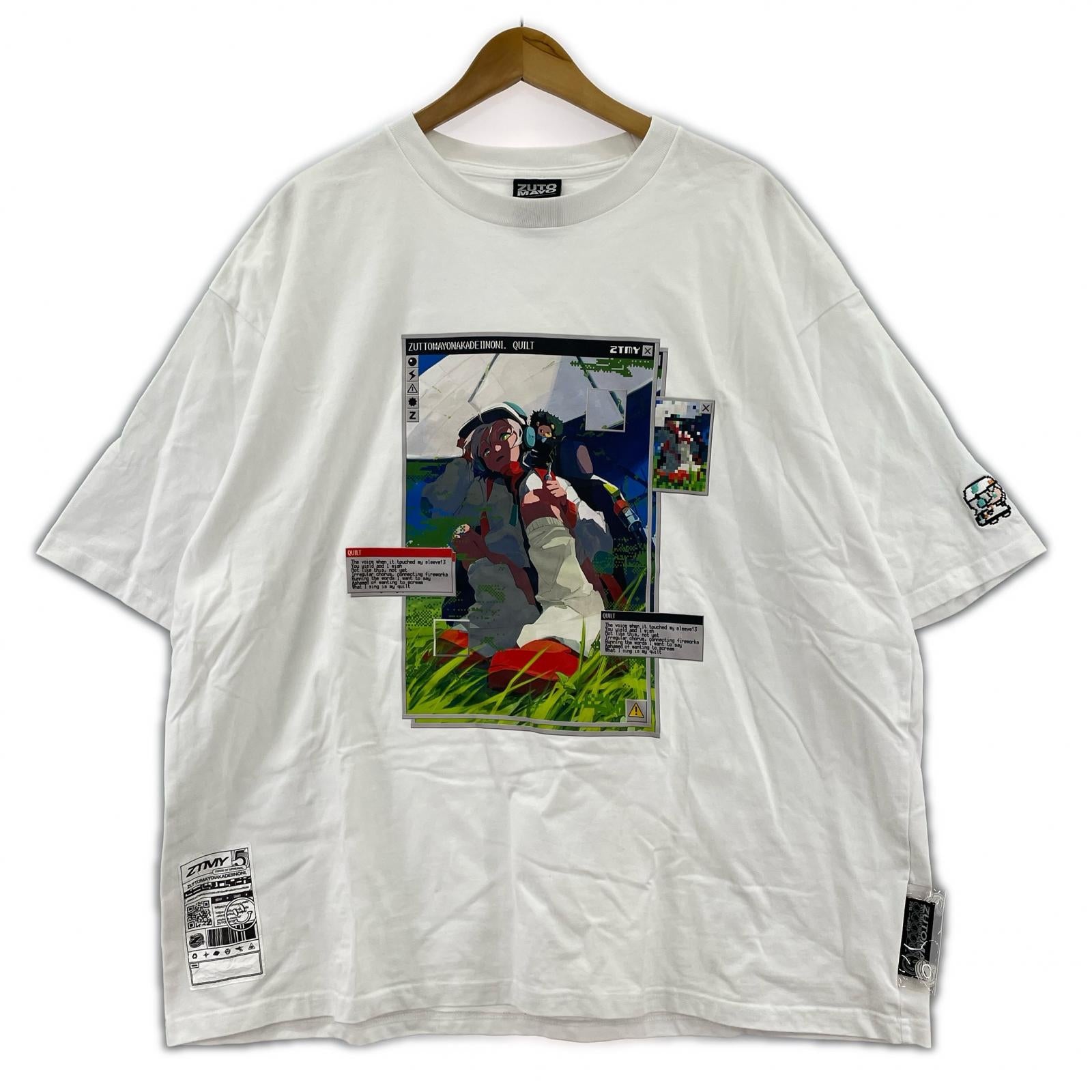 半袖Tシャツ ずっと真夜中でいいのに。 袖のキルト ホワイト