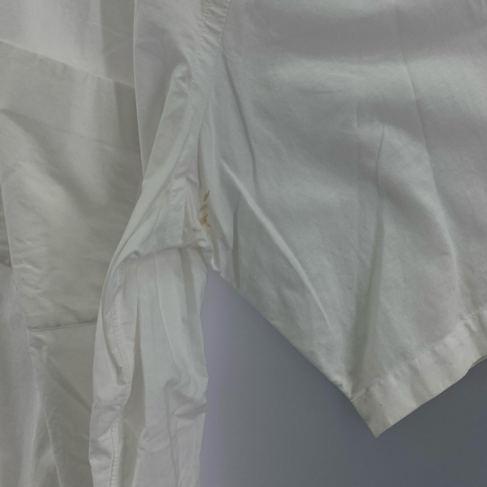 半袖シャツ COMME des GARCONS SHIRT 裾刺繍デザイン S/Sシャツ S ホワイト S ホワイト