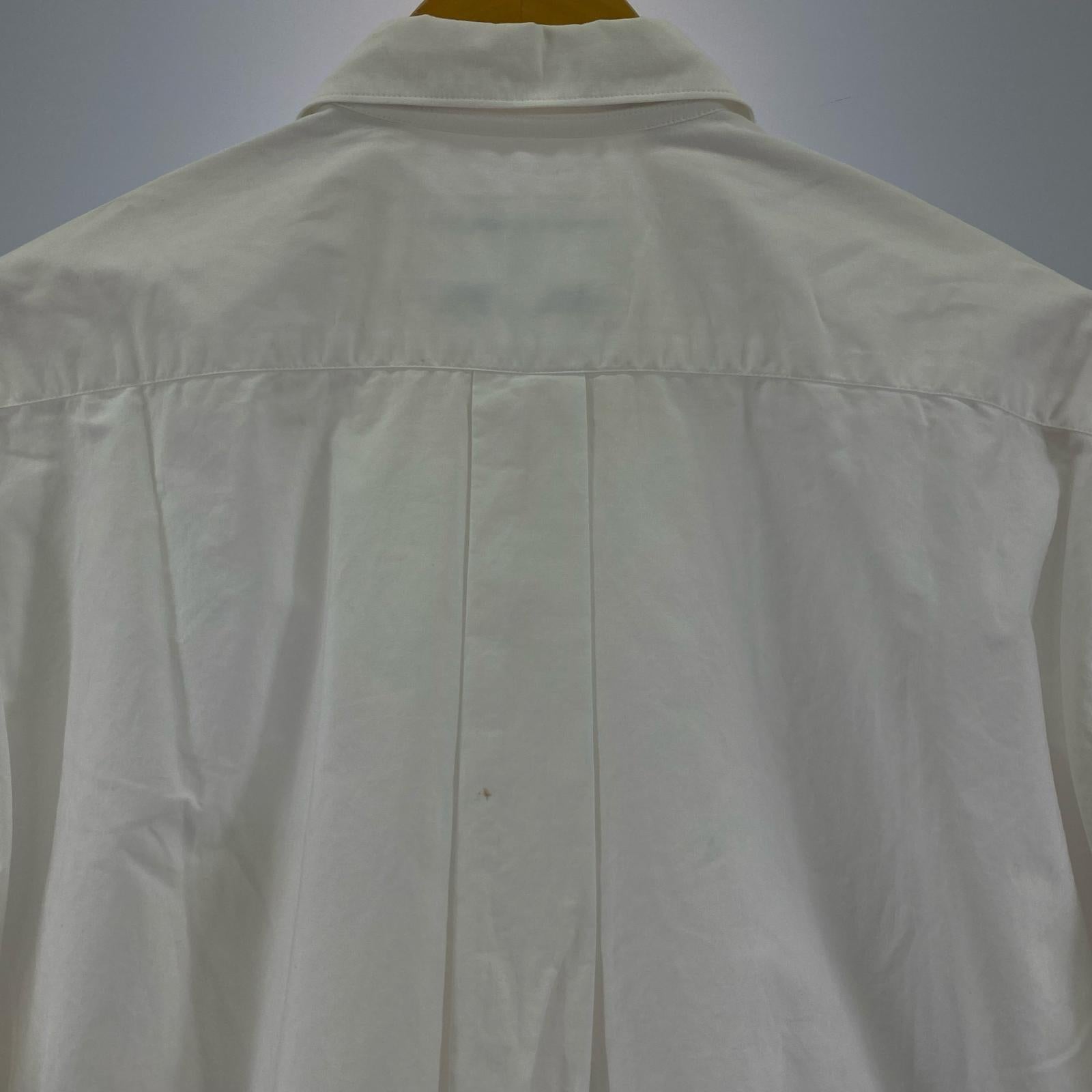 半袖シャツ COMME des GARCONS SHIRT 裾刺繍デザイン S/Sシャツ S ホワイト S ホワイト
