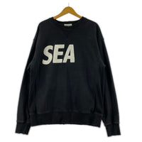 スウェット WIND AND SEA WDS SEA Damaged Crew neck 加工スウェット XL ブラック ブラック