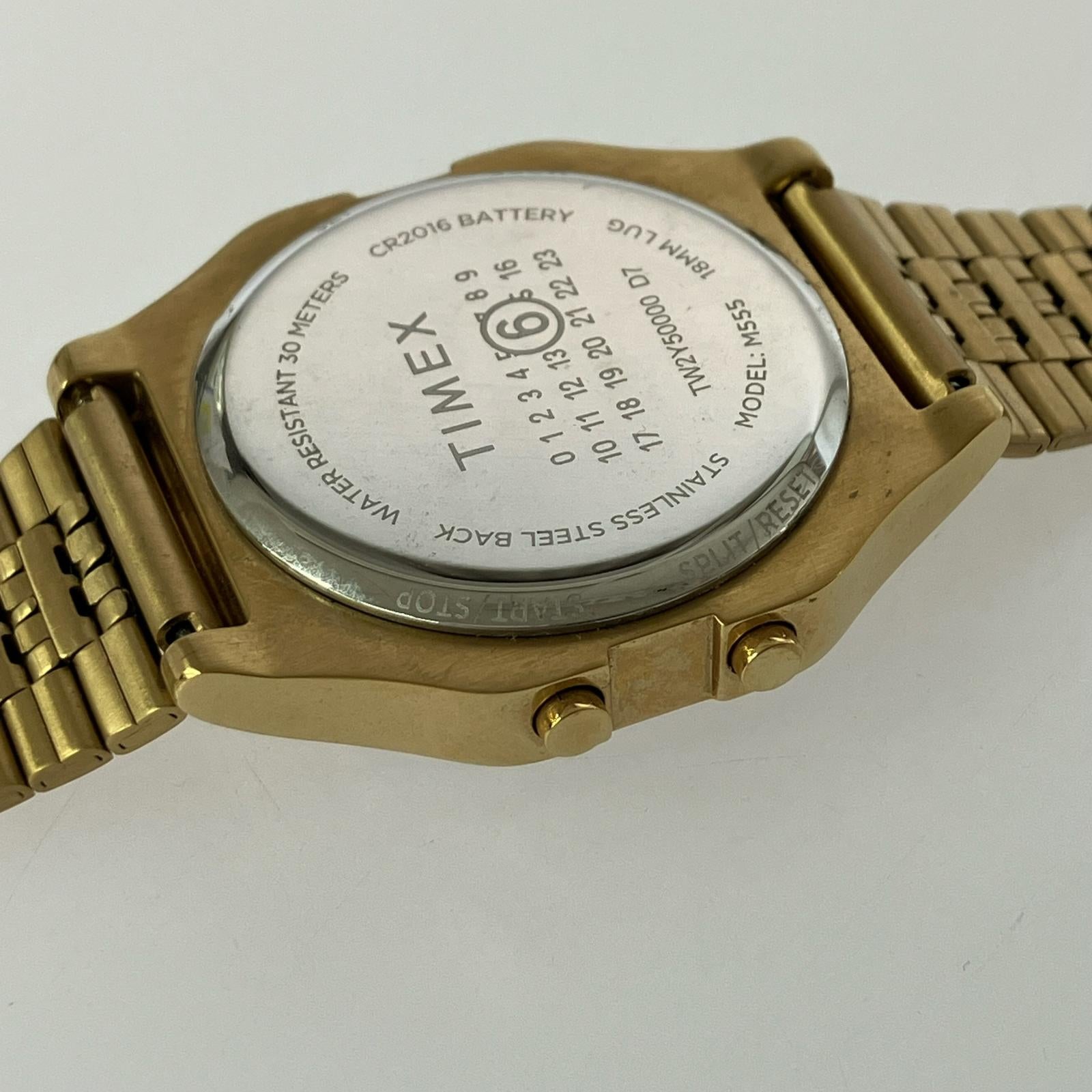 腕時計 MM6×TIMEX T80 gift set w/extra bracelet デジタル腕時計 ゴールド ゴールド