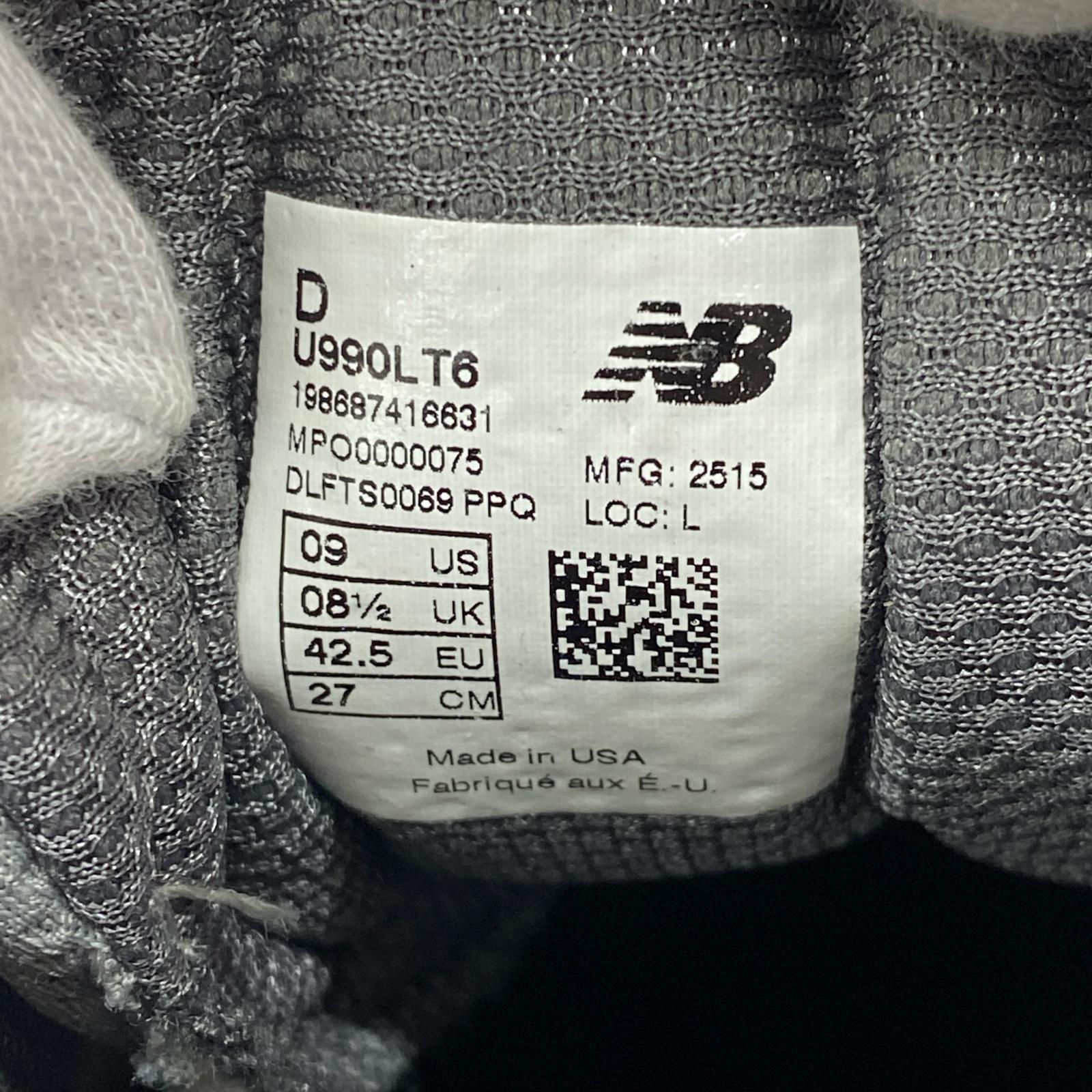 スニーカー NEW BALANCE U990LT6 青 (27) 27cm (US9 UK8 1/2 EU44) ネイビー