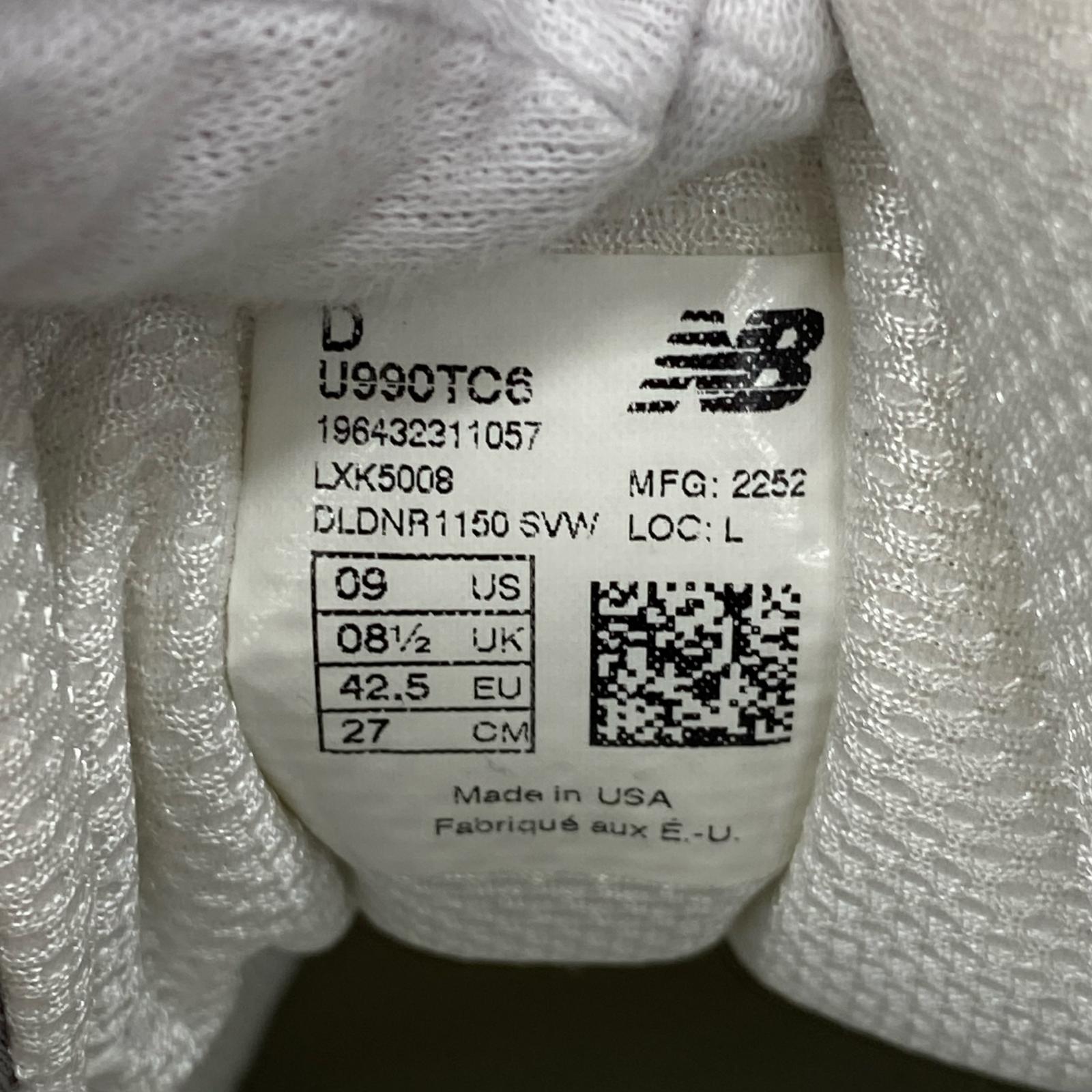 スニーカー NEW BALANCE U990TC6 グレー×ネイビー (27) 27cm (US9 UK8 1/2 EU44)