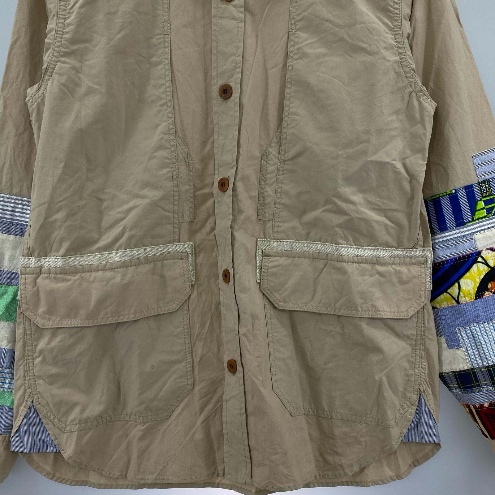 長袖シャツ JUNYA WATANABE COMME des GARCONS MAN パッチワークシャツジャケット XS ベージュ ベージュ