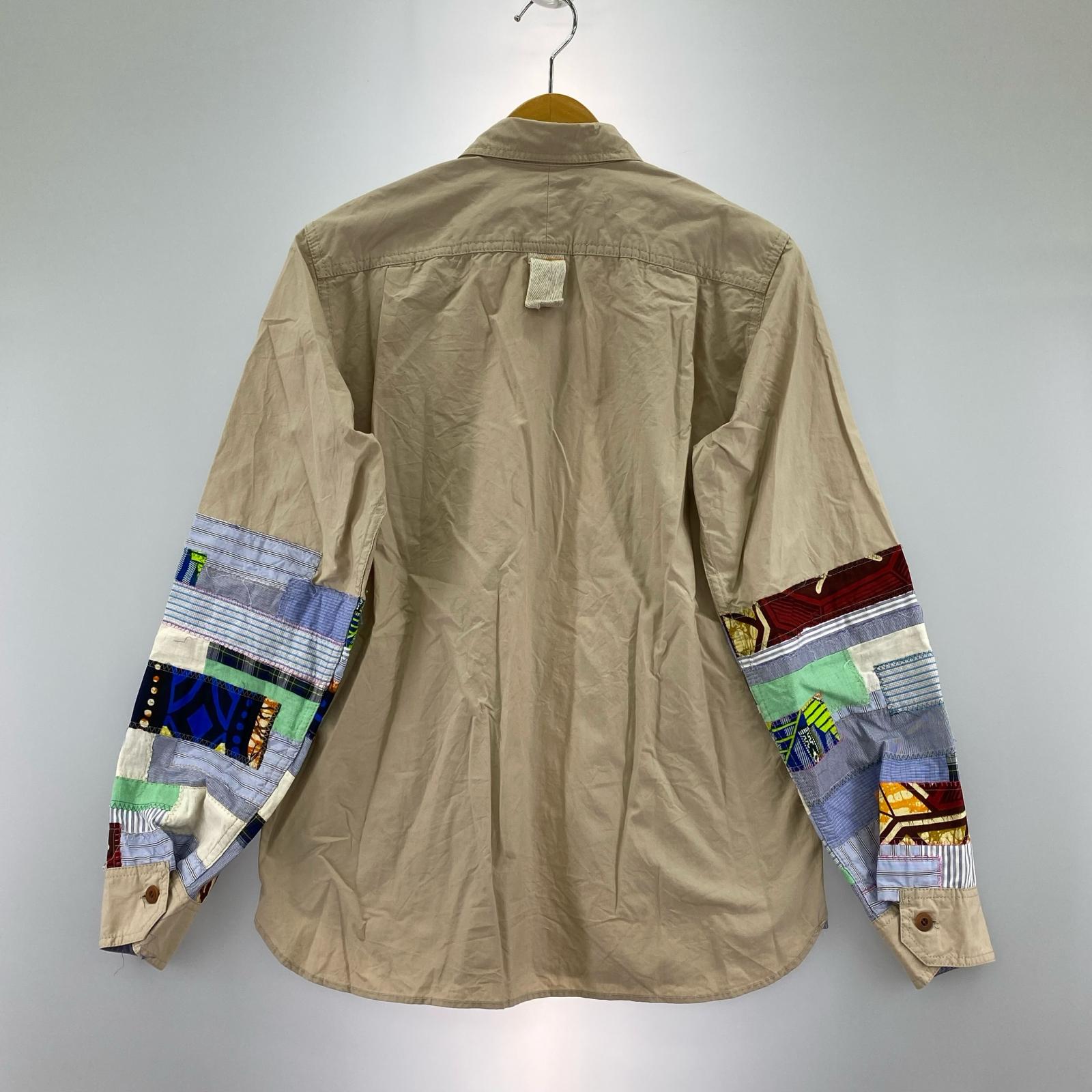 長袖シャツ JUNYA WATANABE COMME des GARCONS MAN パッチワークシャツジャケット XS ベージュ ベージュ