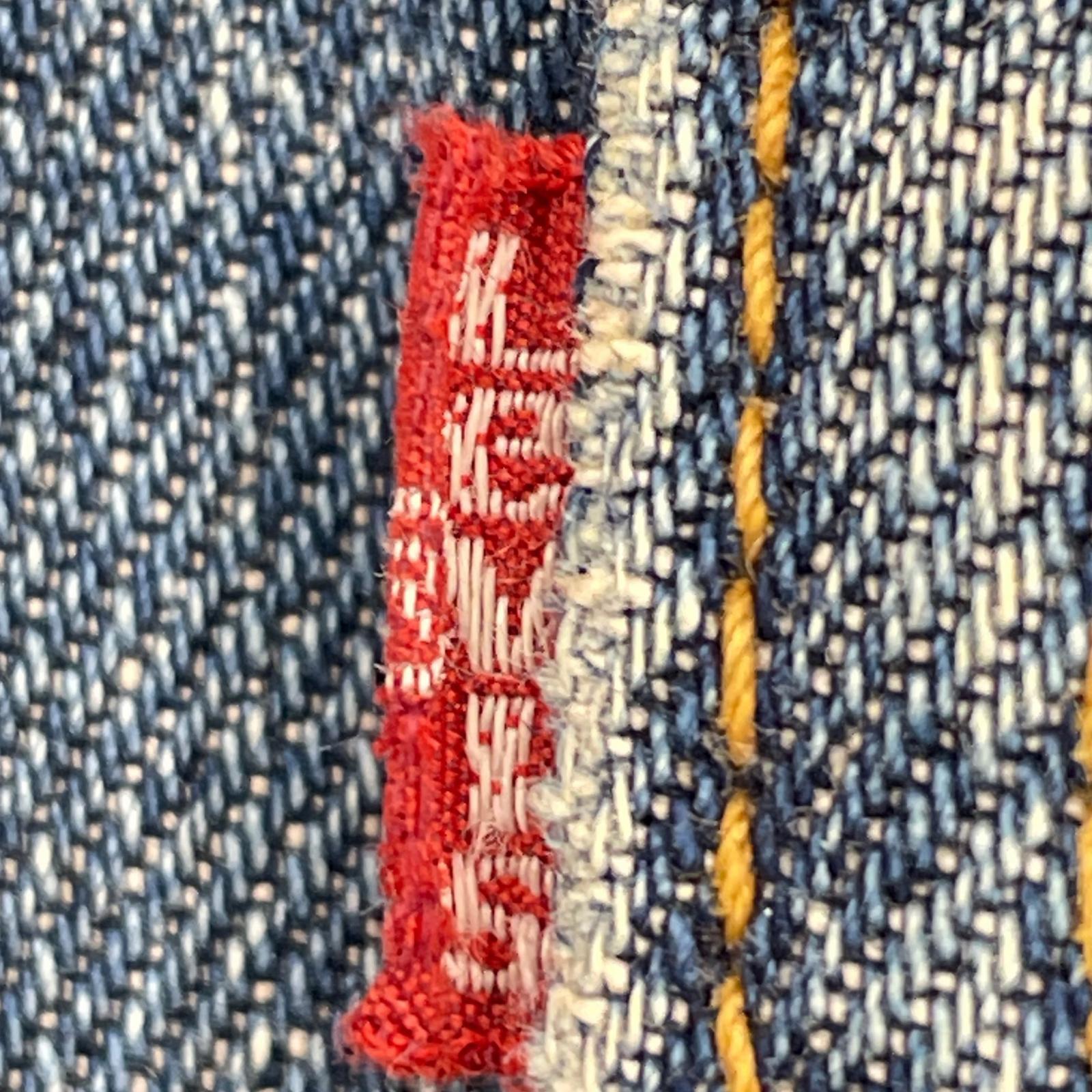 デニムジャケット 70500 CAUTION 虎 ペイント サックス L
