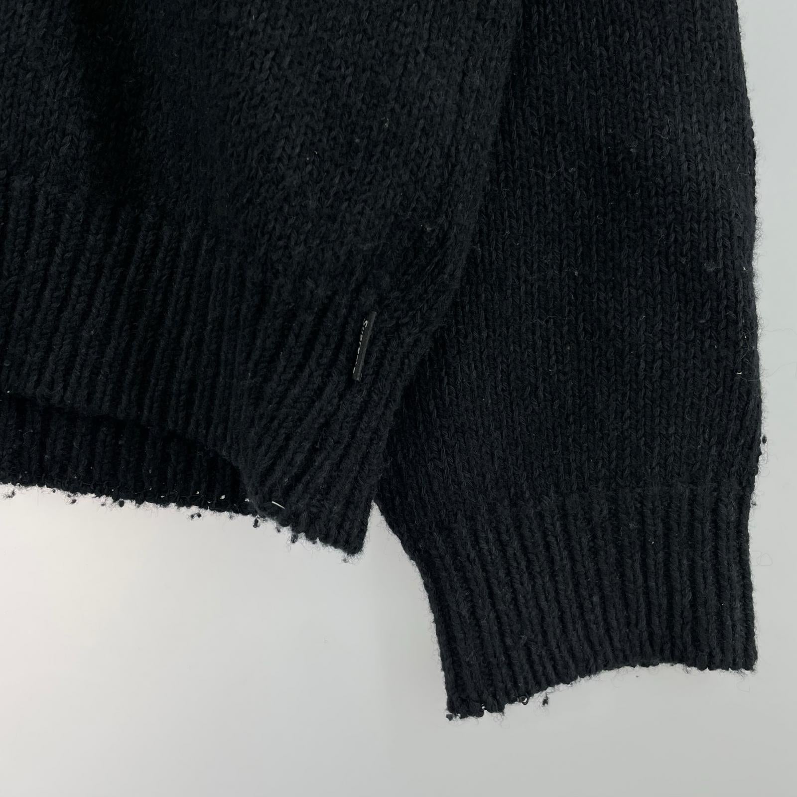 ニット CONTRAST LOGO SWEATER M ブラック