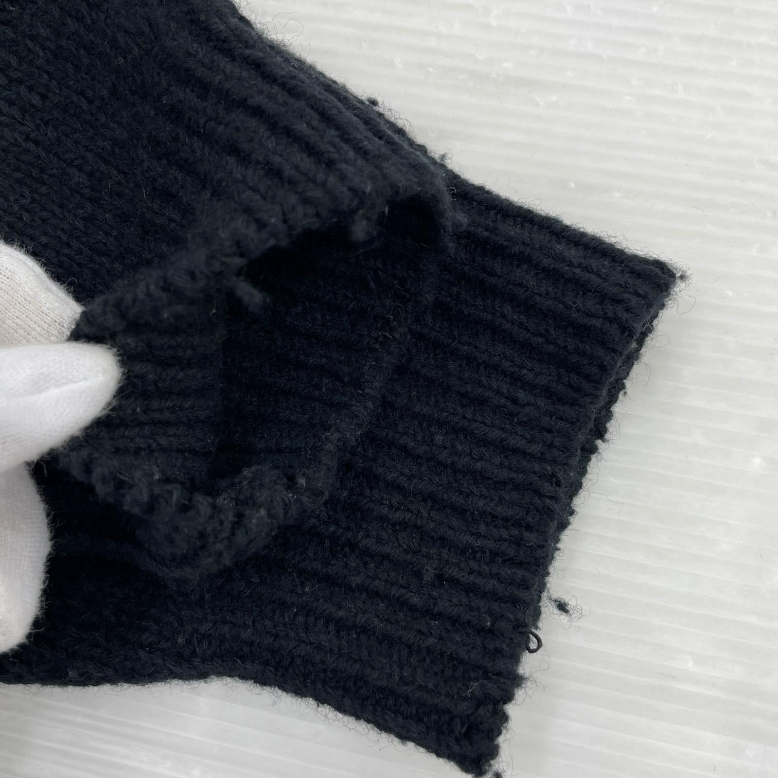 ニット CONTRAST LOGO SWEATER M ブラック