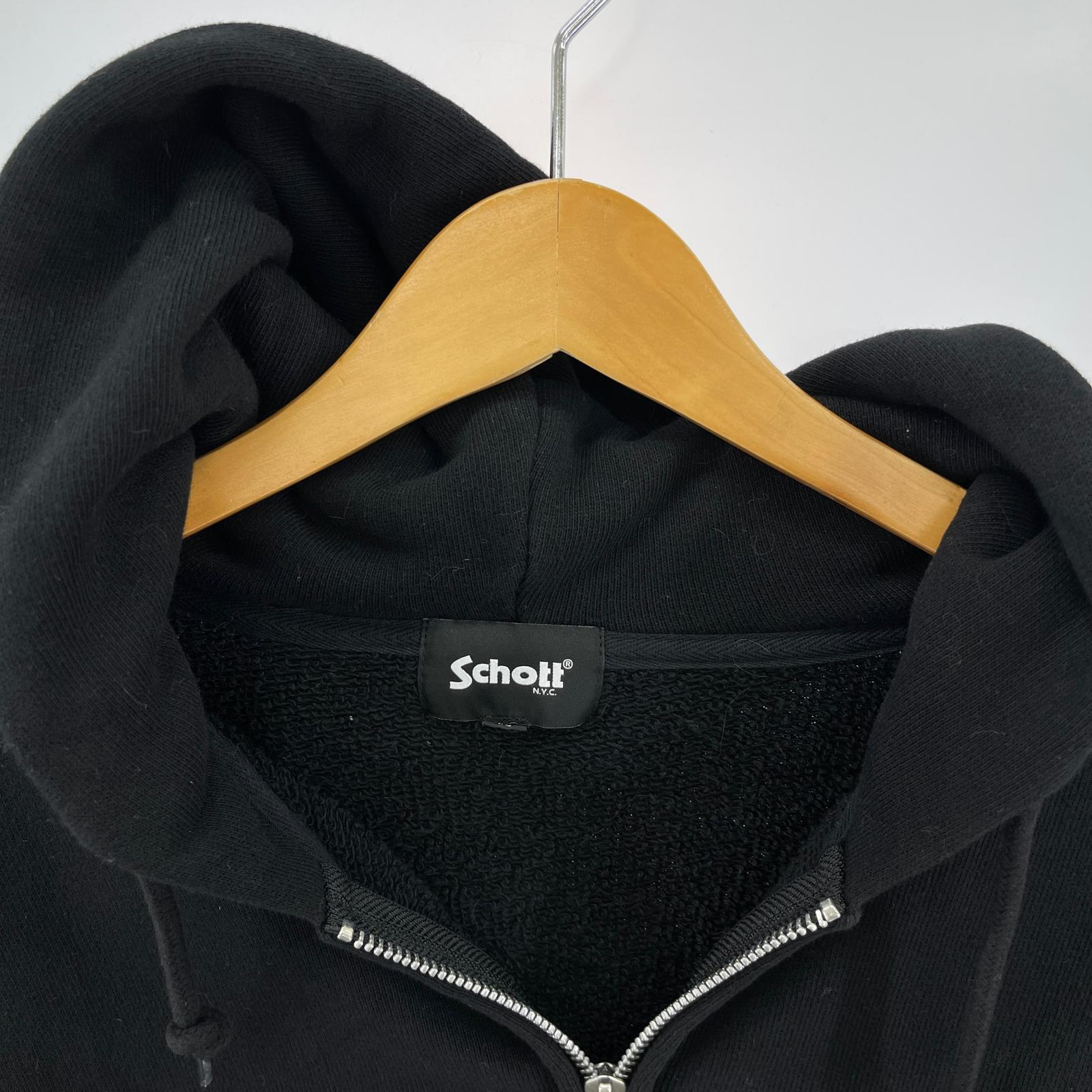 パーカー Leather Elbow Patch Zip Hoodie BLK M M ブラック