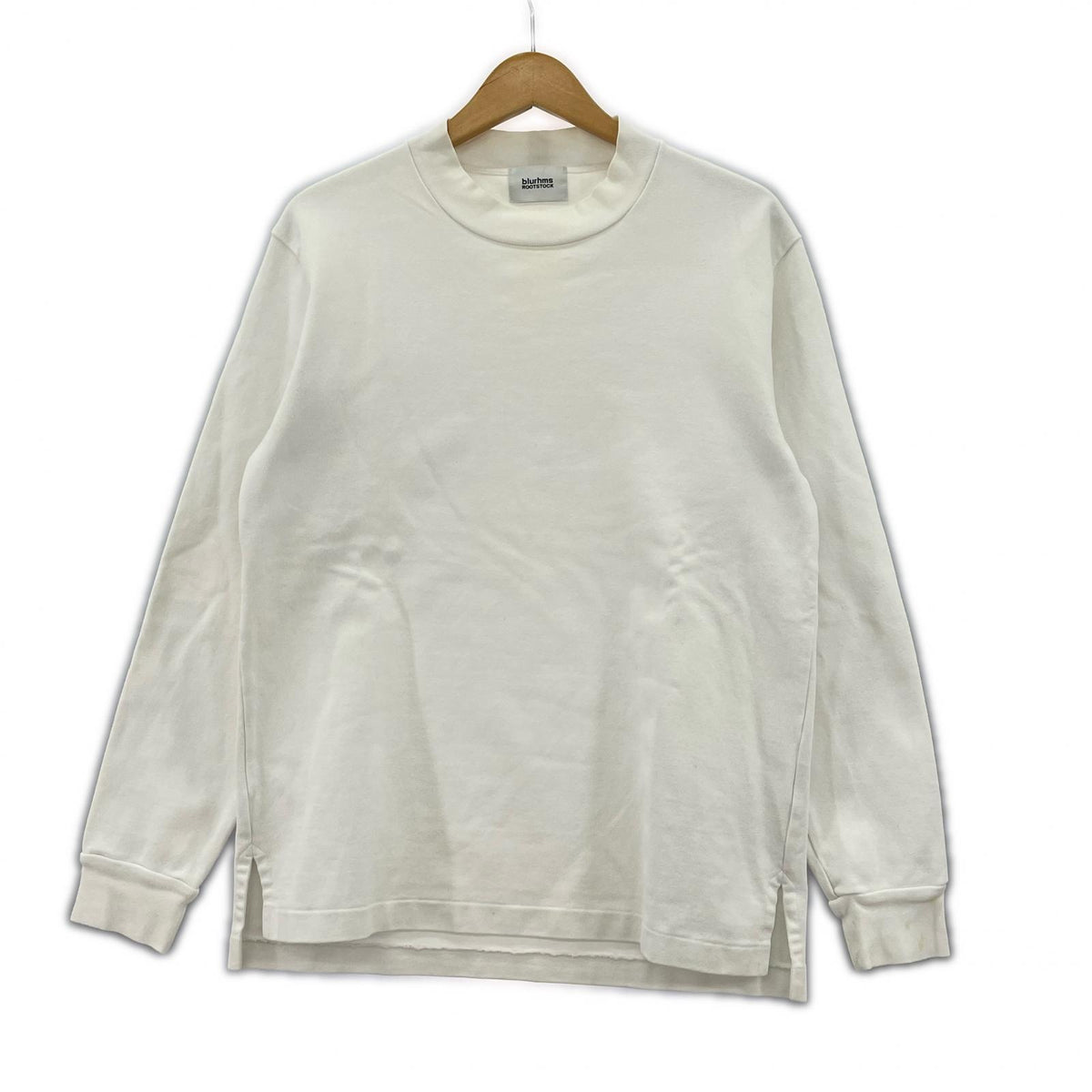 長袖Tシャツ モックネックカットソー 白(-) ホワイト