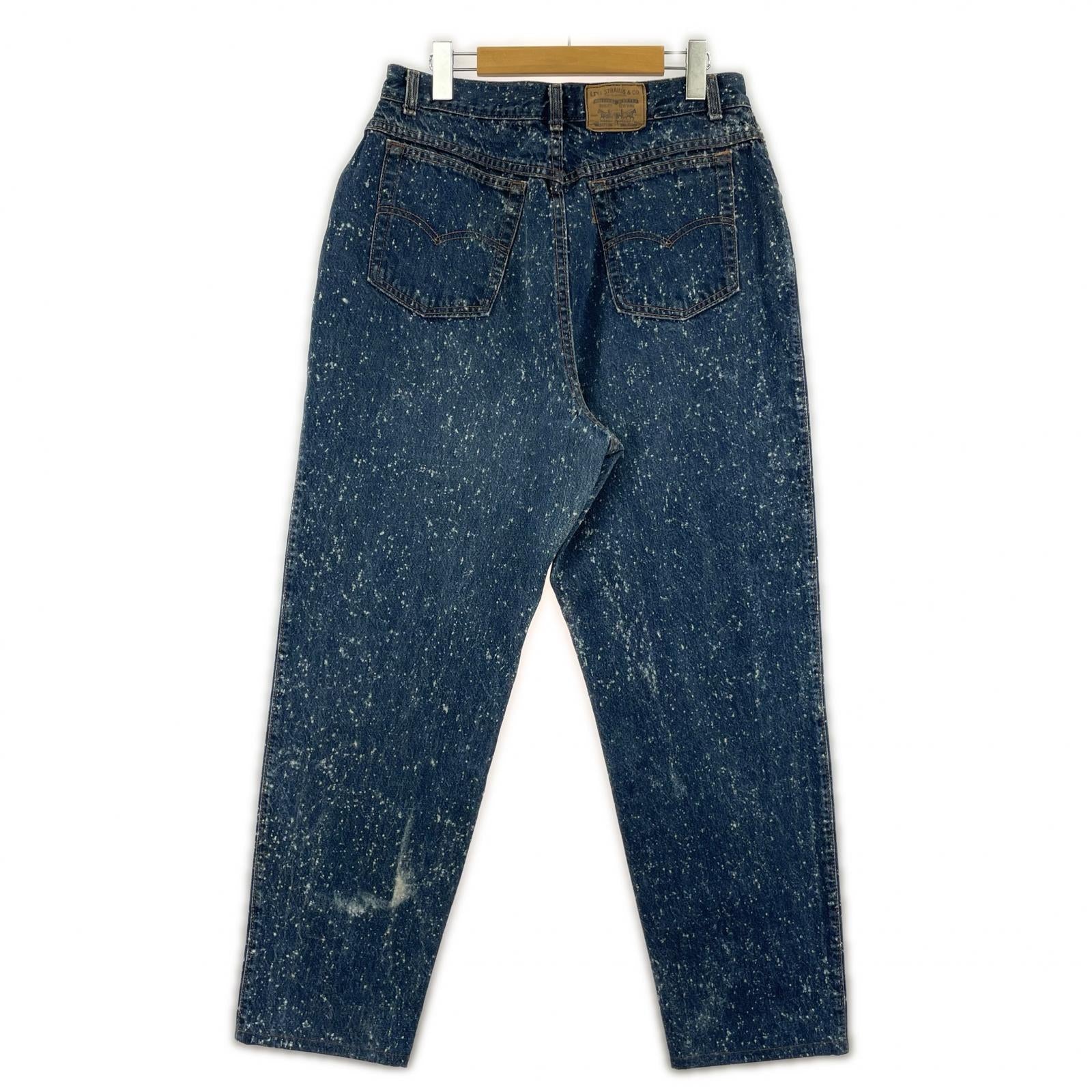 デニムパンツ 80s-90s USA製 品番不明 ギャラクティックウォッシュ 544刻印 濃紺 ブルー