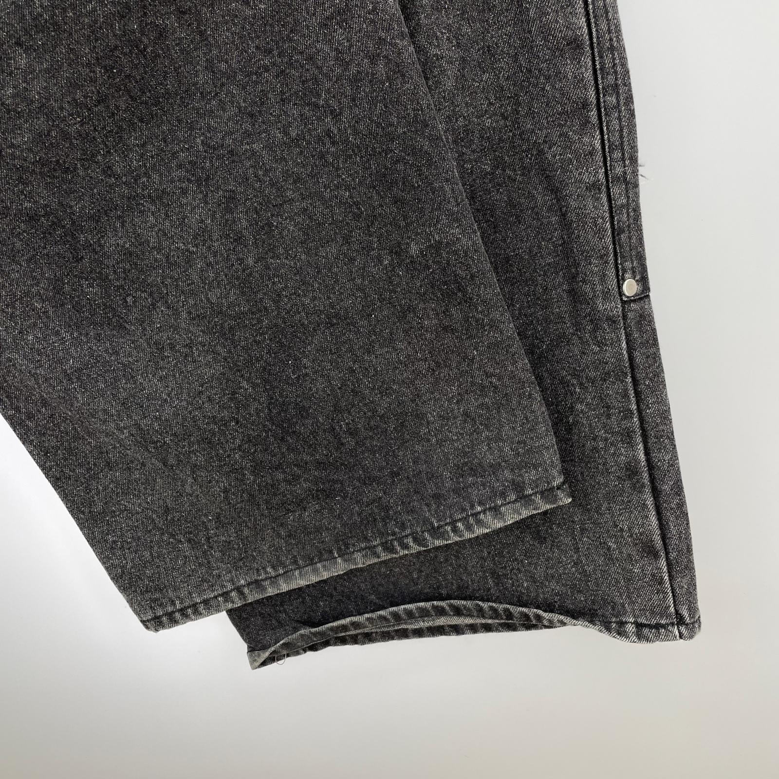 デニムパンツ VIEDIT/Double Knee Wide Denim Pants 1 ブラック