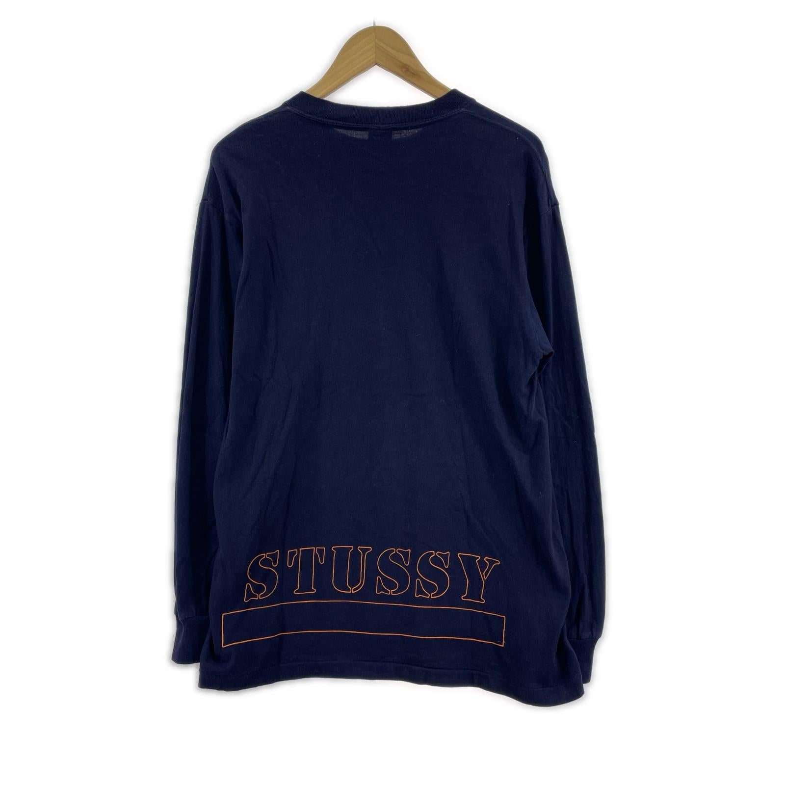 長袖Tシャツ old stussy 90s Lサイズ M ネイビー