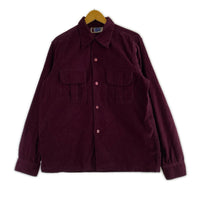 長袖シャツ 50s Pilgrim コーデュロイシャツ ワインレッド