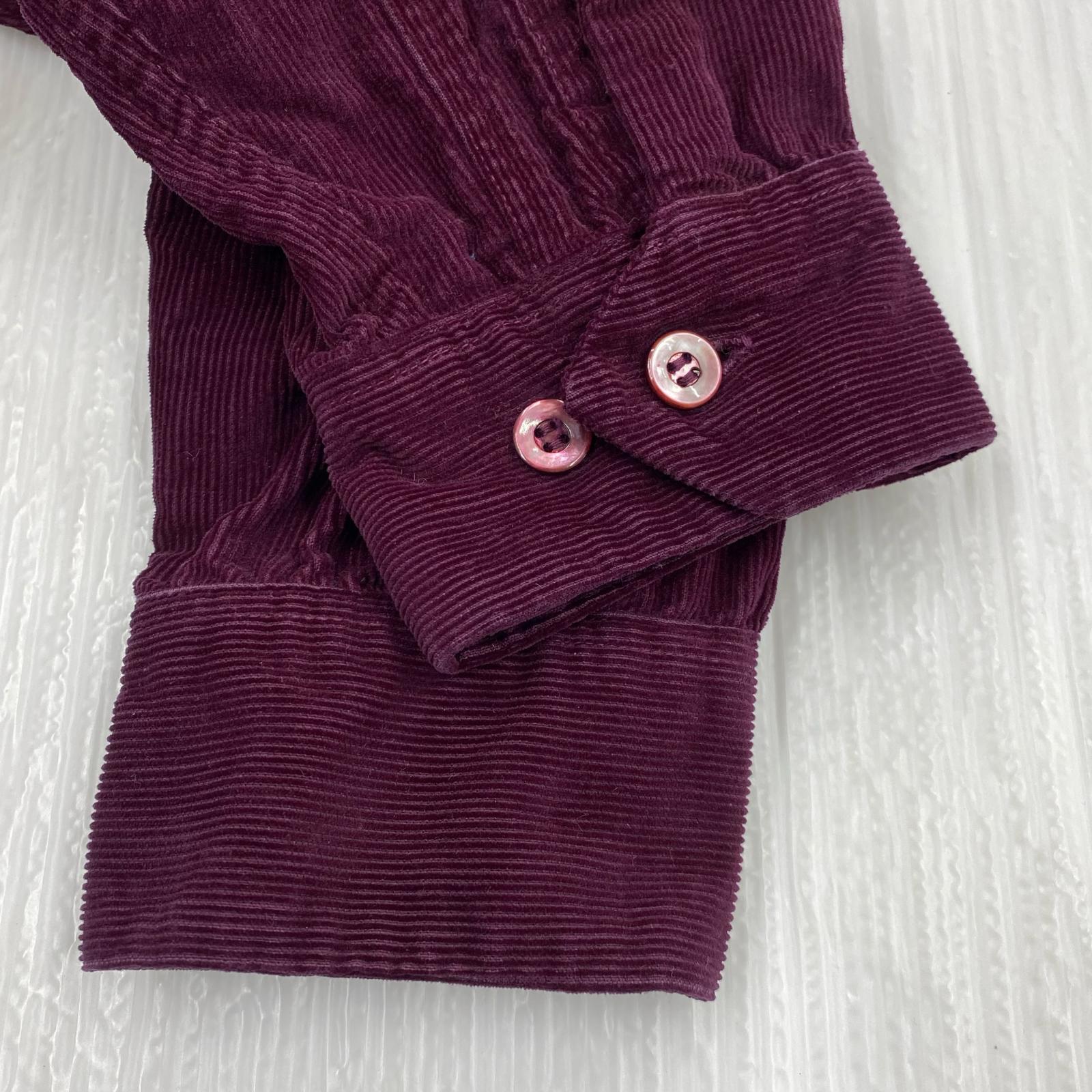 長袖シャツ 50s Pilgrim コーデュロイシャツ ワインレッド