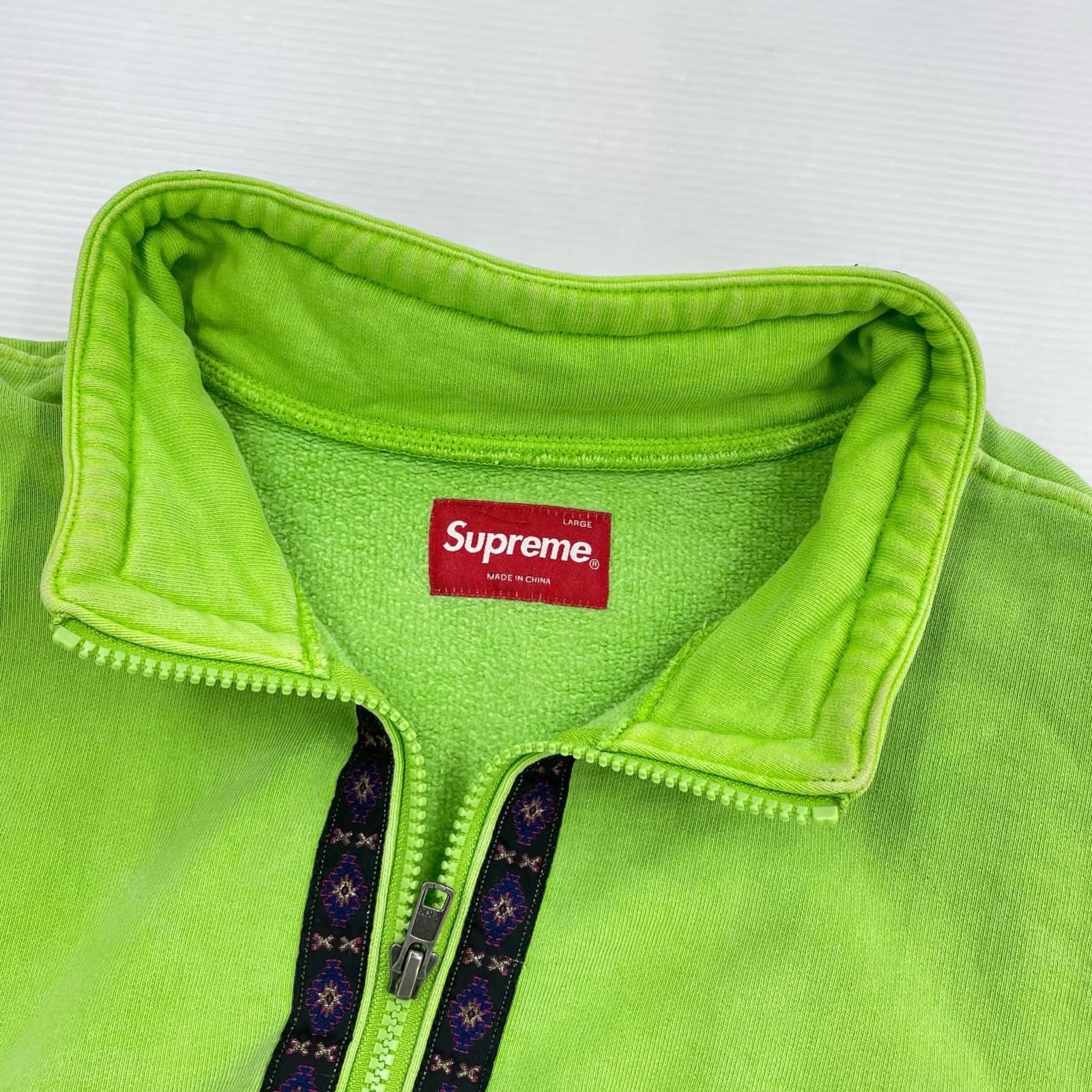 スウェット 18aw Overdyed Half Zip Up Sweatshirt L グリーン