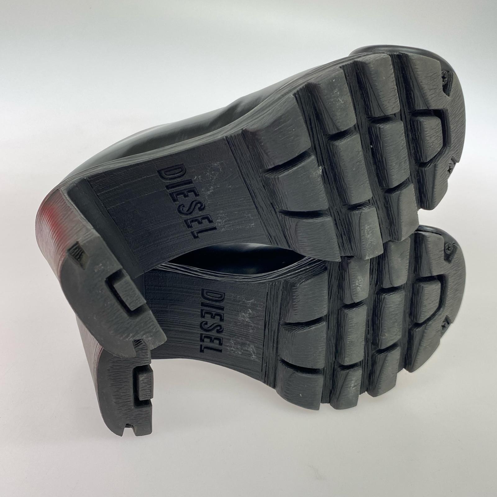 シューズ DIESEL D-HAMMER Dロゴ ヒール ミュールサンダル 22.5 ブラック ブラック