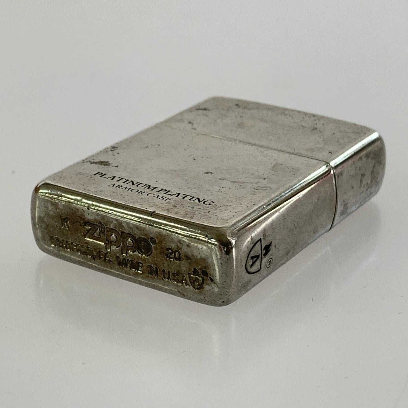 ライター 20年製 PLATINUM PLATING ARMOR CASE シルバー