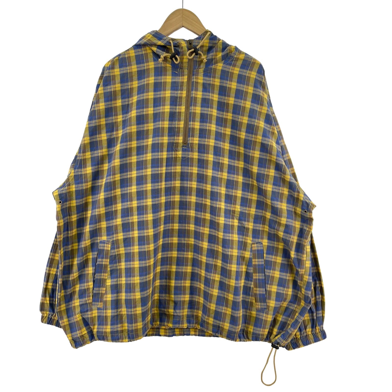 パーカー squeezed design チェック ハーフジップ 2