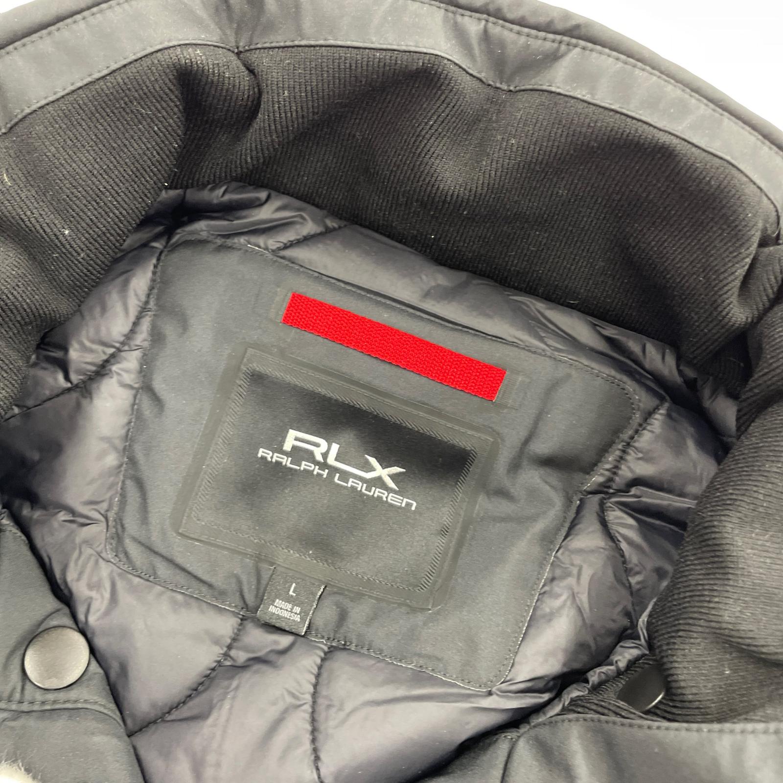 ダウンジャケット RLX 中綿 スタンドカラー テックジャケット L ブラック