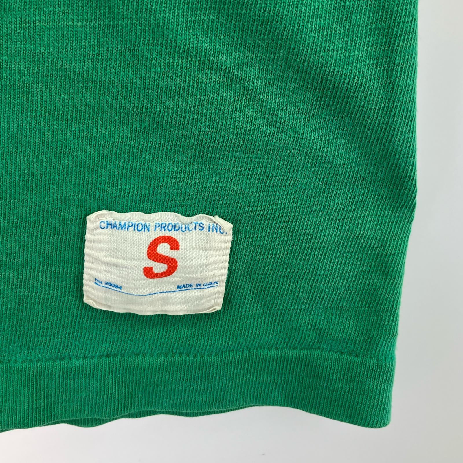長袖Tシャツ 70s バータグ フットボールTEE 緑 (S) S グリーン
