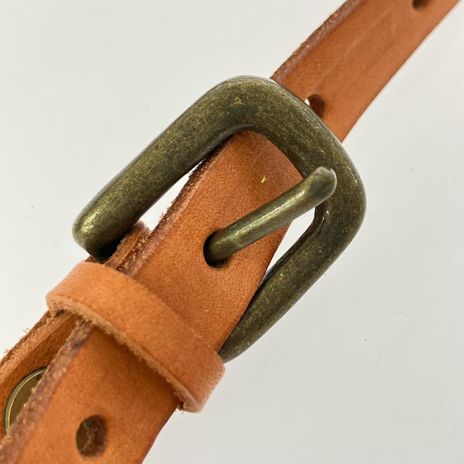 その他アクセサリー レザー サスペンダー ブラウン