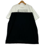 半袖Tシャツ SPLICED NUMBERING (48) 白×黒 48