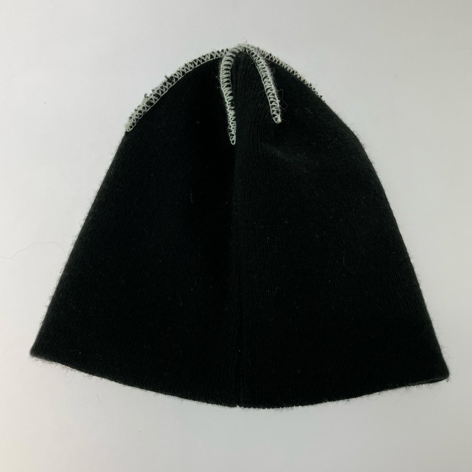 ニットキャップ EXPOSED STITCH SKULLCAP ブラック