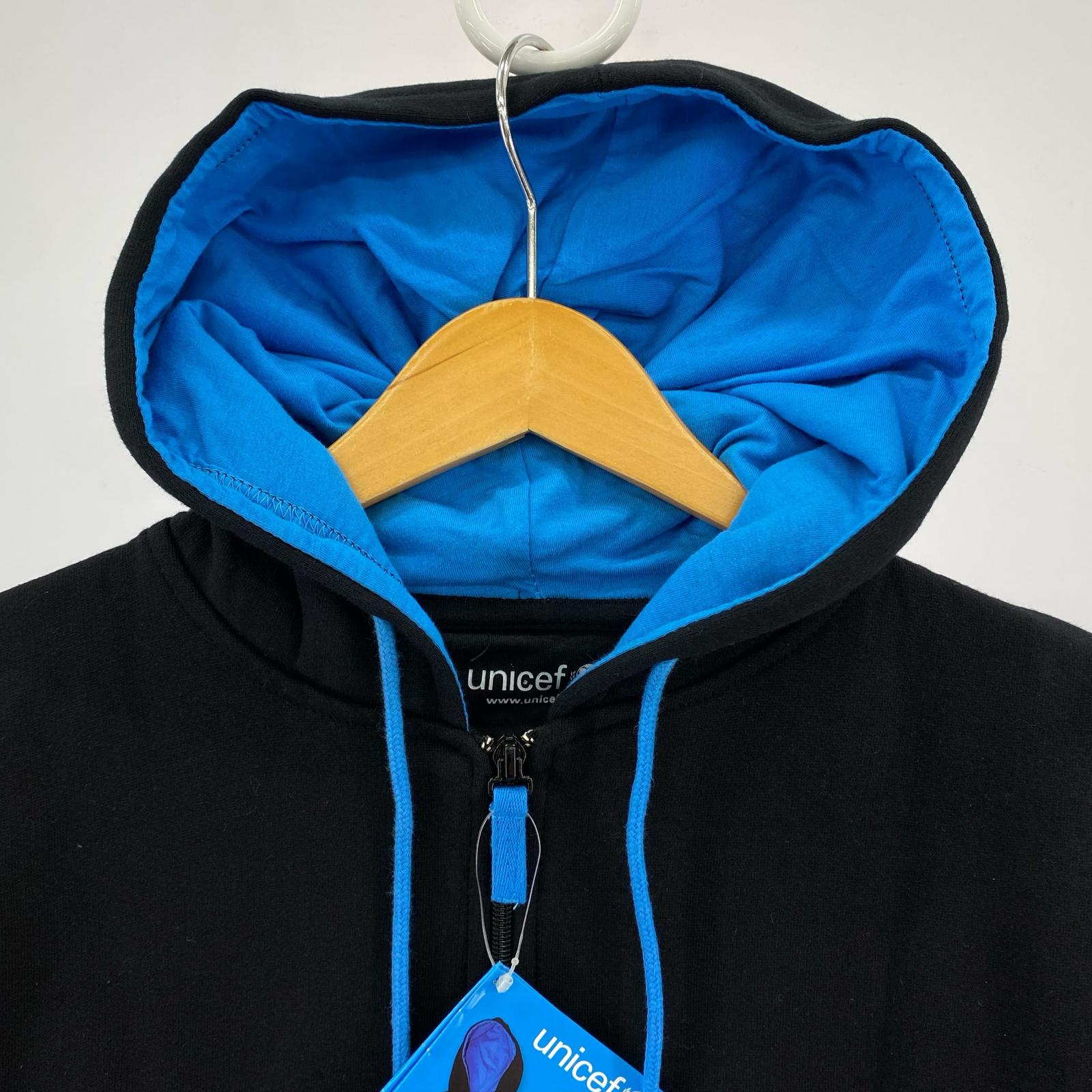 パーカー unicef/ロゴジップパーカー/サイズS S ブラック