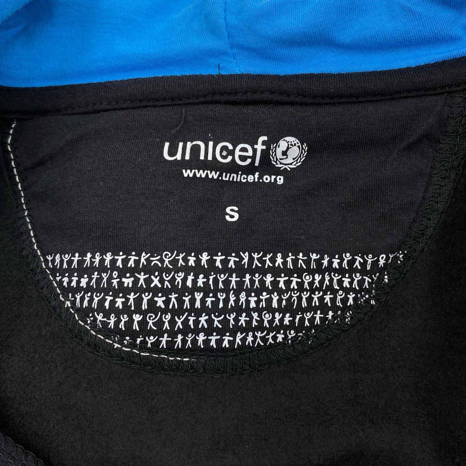 パーカー unicef/ロゴジップパーカー/サイズS S ブラック