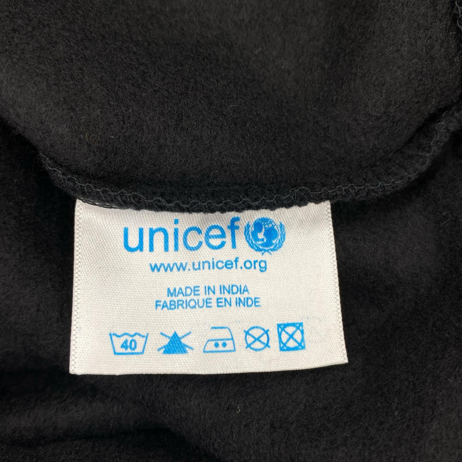 パーカー unicef/ロゴジップパーカー/サイズS S ブラック