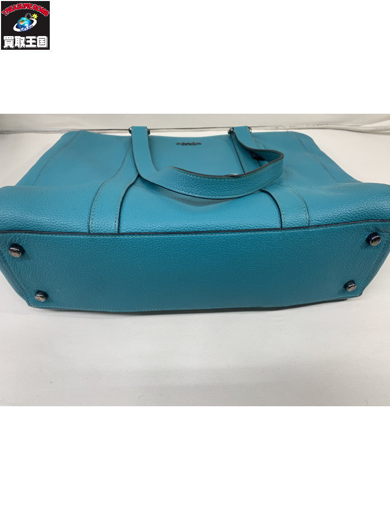 COACH ハドソン ダブルハンドルトート 緑 C8157