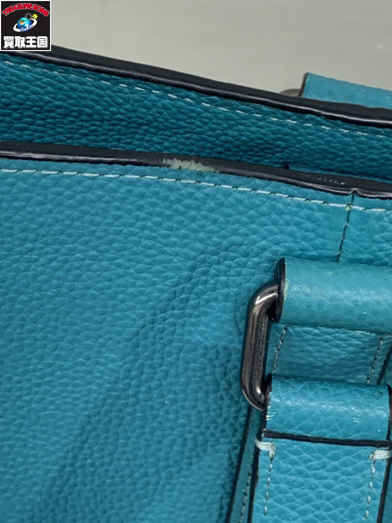 COACH ハドソン ダブルハンドルトート 緑 C8157