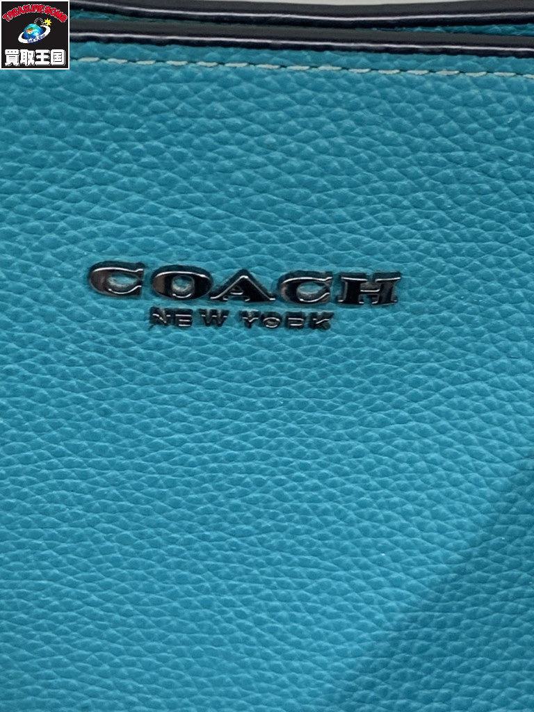 COACH ハドソン ダブルハンドルトート 緑 C8157