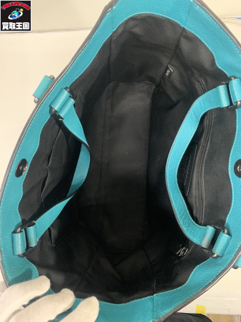 COACH ハドソン ダブルハンドルトート 緑 C8157