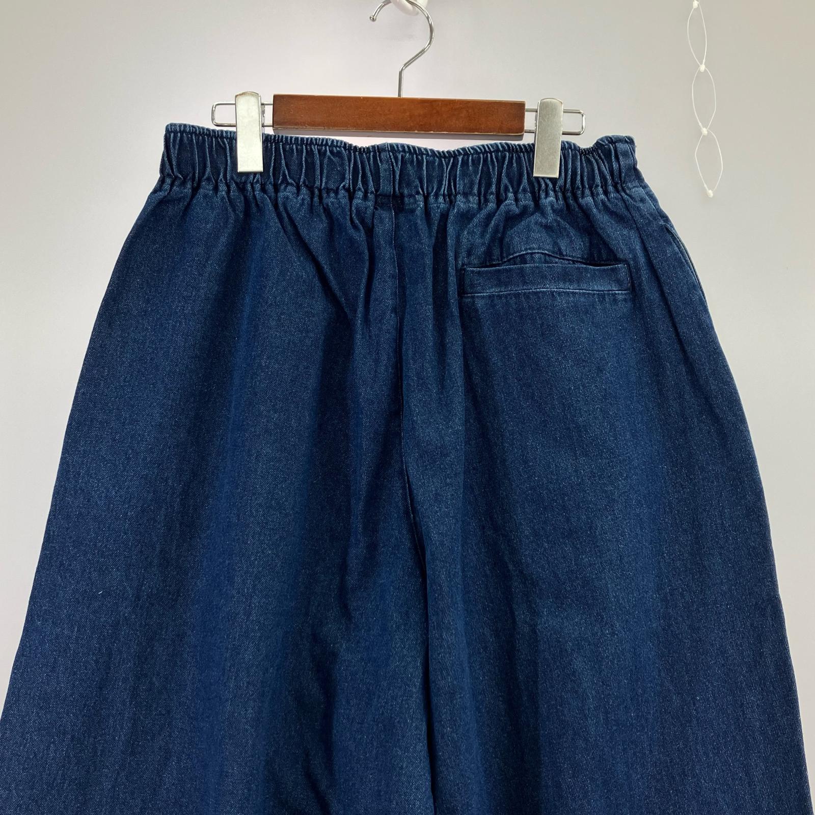 デニムパンツ バルーンパンツ L ネイビー