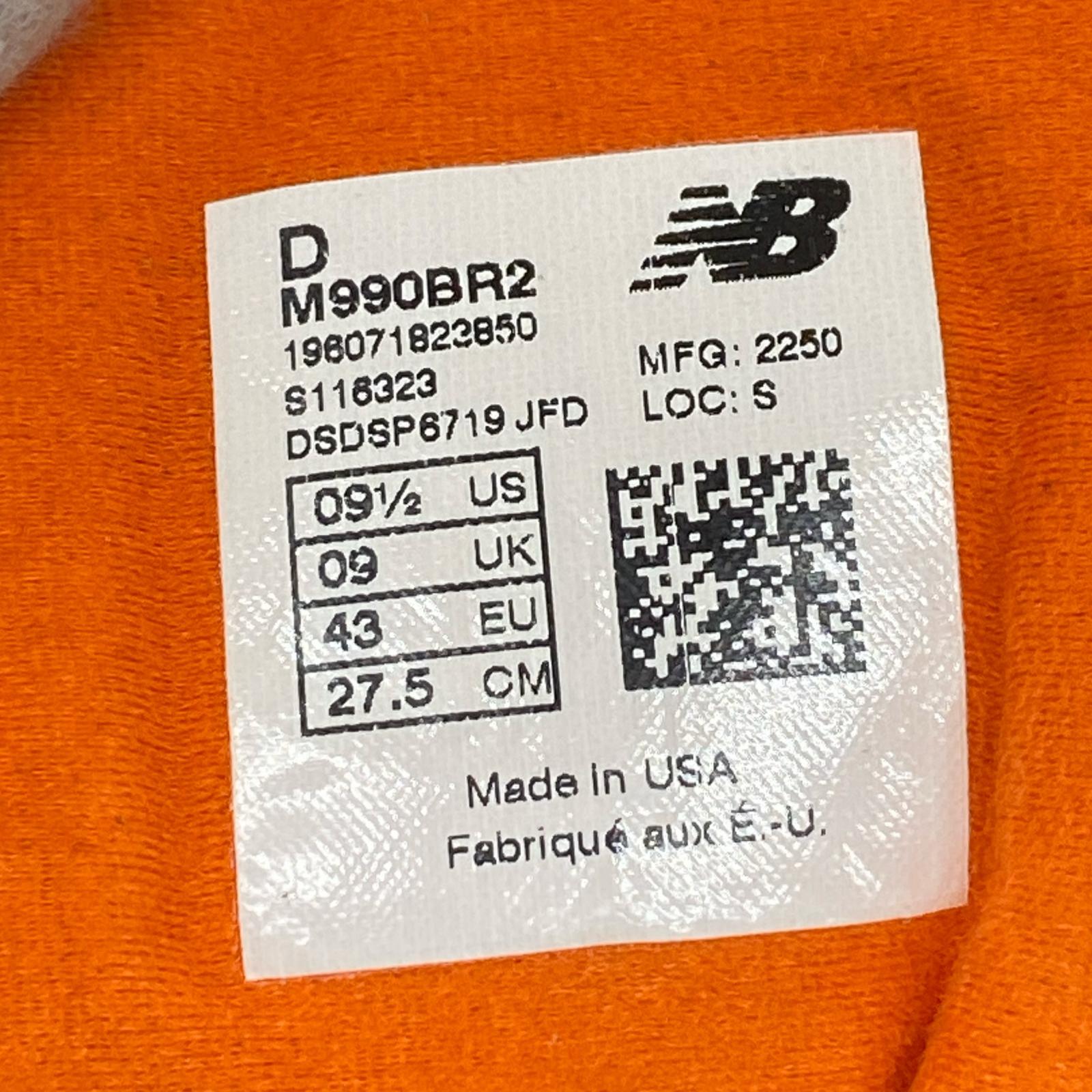 スニーカー 990V2 Brown/Purple/Orange 27.5cm (US9 1/2 UK9 EU45) ブラウン