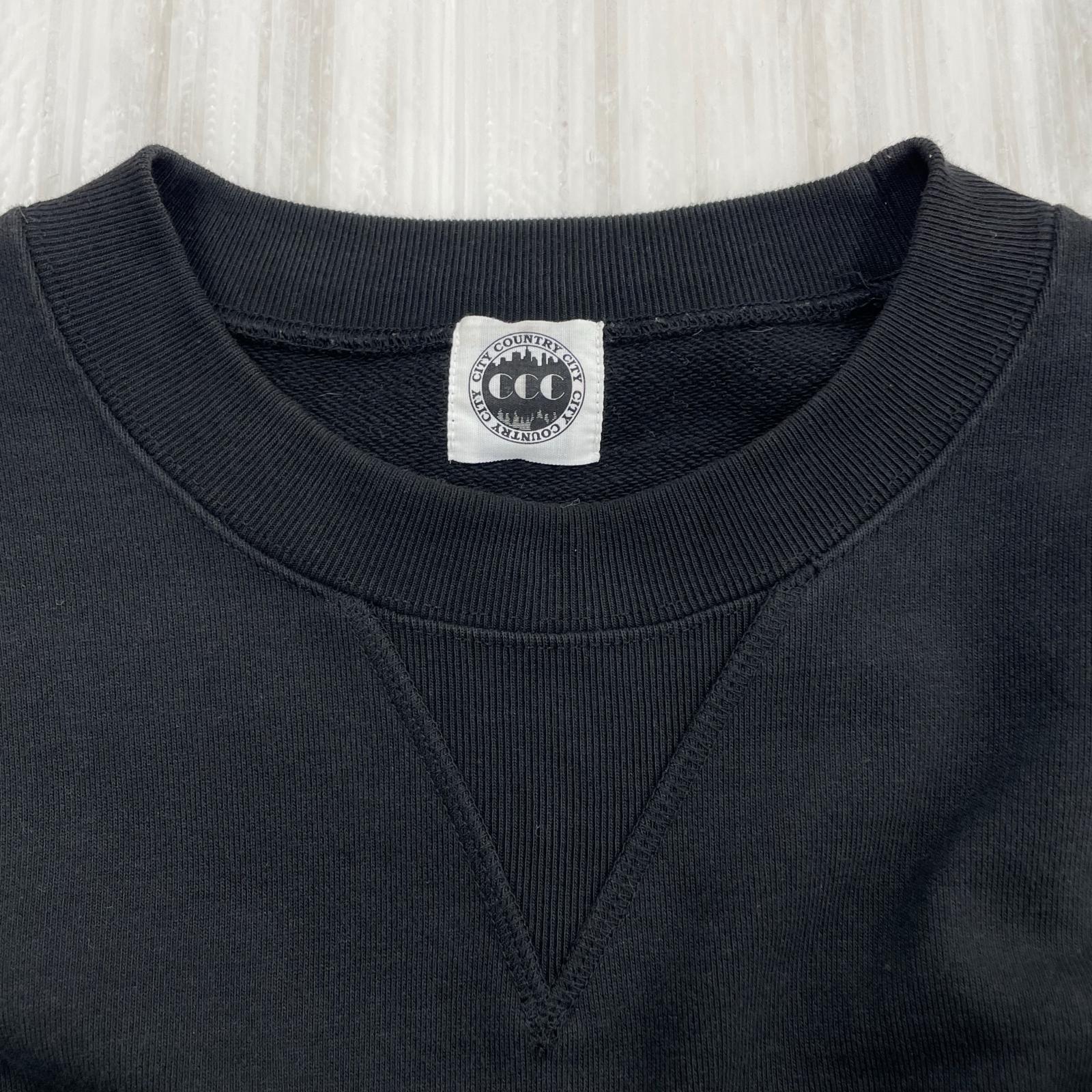 スウェット CITY COUNTRY CITY Embroidered Logo L ブラック